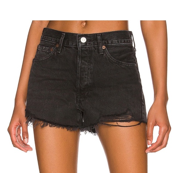 Agolde black parker shorts - Picture 1 of 5